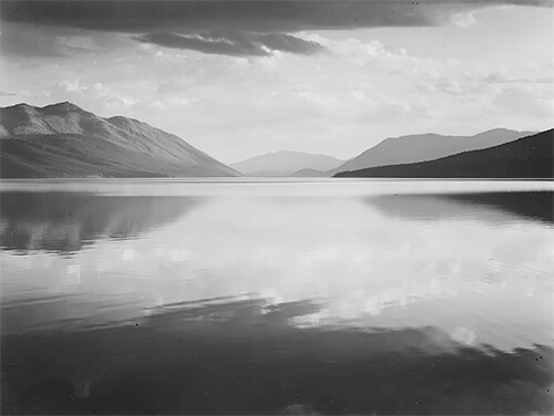 McDonald Lake, Glacier National Park (1942)<p>© Ansel Adams</p>