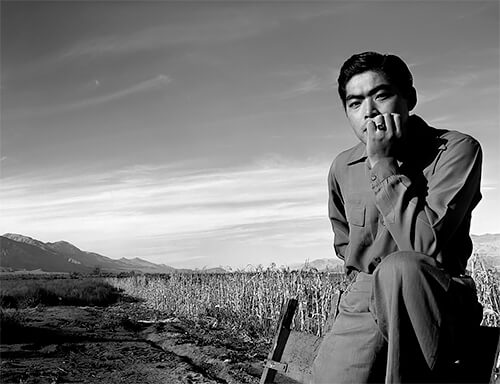 Portrait of Tom Kobayashi at Manzanar, 1943<p>© Ansel Adams</p>