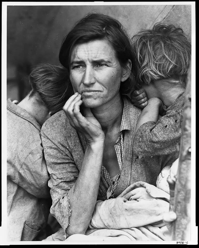 Migrant Mother, Nipomo, California, 1936, Farm Security Administration, Office of War Information Photograph Collection, Library of Congress<p>© Dorothea Lange</p>