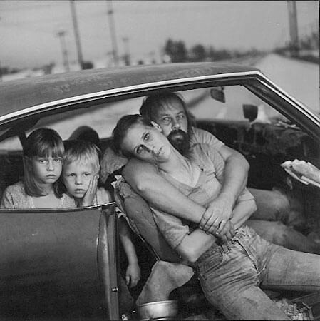 The Damm Family in Their Car, Los Angeles, California, 1987<p>Courtesy Trunk Archive / © Mary Ellen Mark</p>