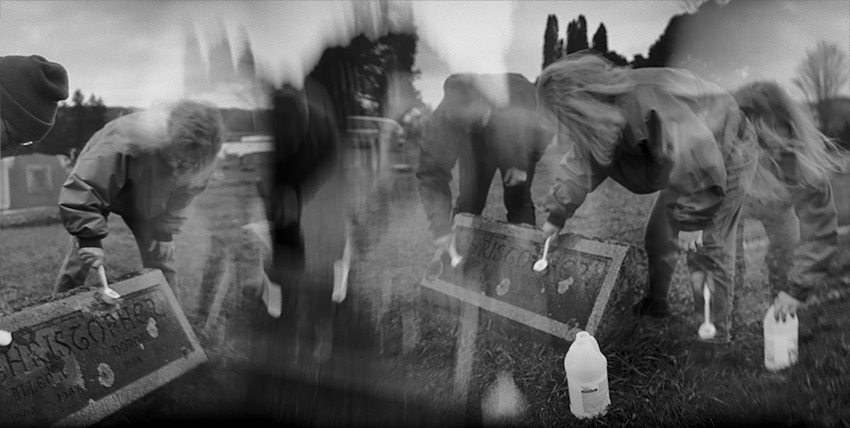 Ben Altman - Cleaning Family Gravestones on Thanksgiving Weekend. Cinncinatus, NY, 2009