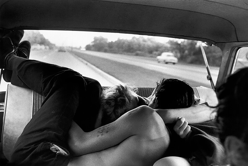 Bruce Davidson - Backseat of a car. From the series, Brooklyn Gang. New York City, USA. 1959.