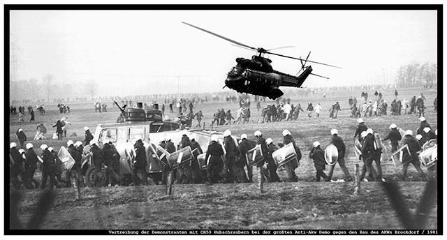 Herbert Piel - Expulsion of protesters with CH53 helicopters at the largest German