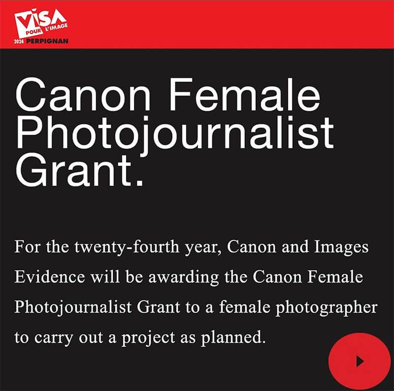 Canon Female Photojournalist Grant