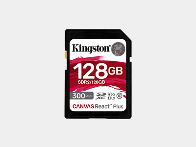 Kingston 128GB Canvas React Plus UHS-II SDXC Memory Card