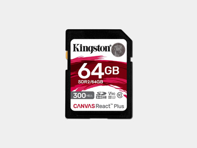 Kingston 64GB Canvas React Plus UHS-II SDXC Memory Card