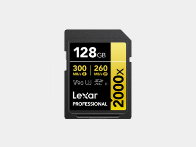 Lexar 128GB Professional 2000x UHS-II SDXC Memory Card