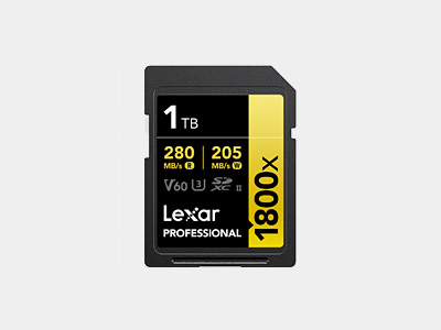 Lexar 1TB Professional 1800x UHS-II SDXC Memory Card