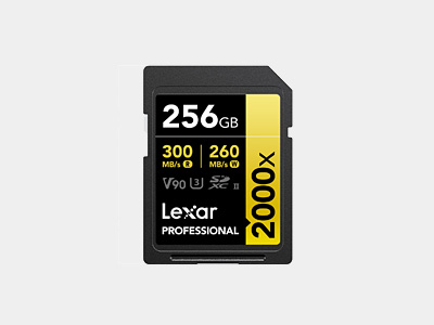 Lexar 256GB Professional 2000x UHS-II SDXC Memory Card