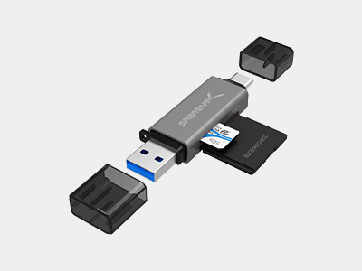 Sabrent USB 3.0 Type-A and Type-C OTG Card Reader