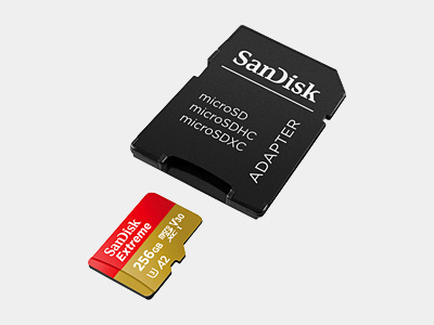 SanDisk 256GB Extreme UHS-I microSDXC Memory Card with SD Adapter