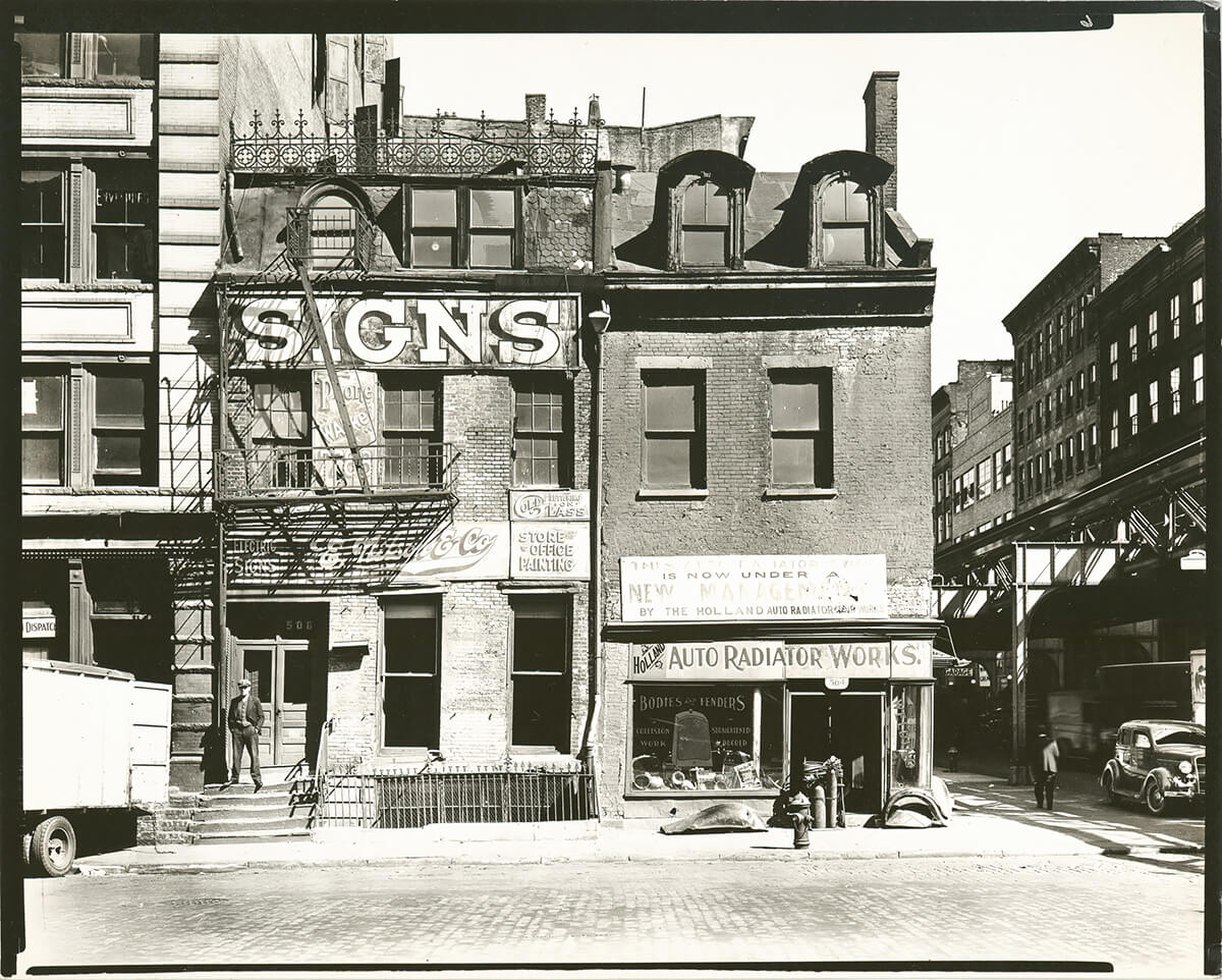 Broome Street, Nos. 504-506, Manhattan<p>© Berenice Abbott</p>