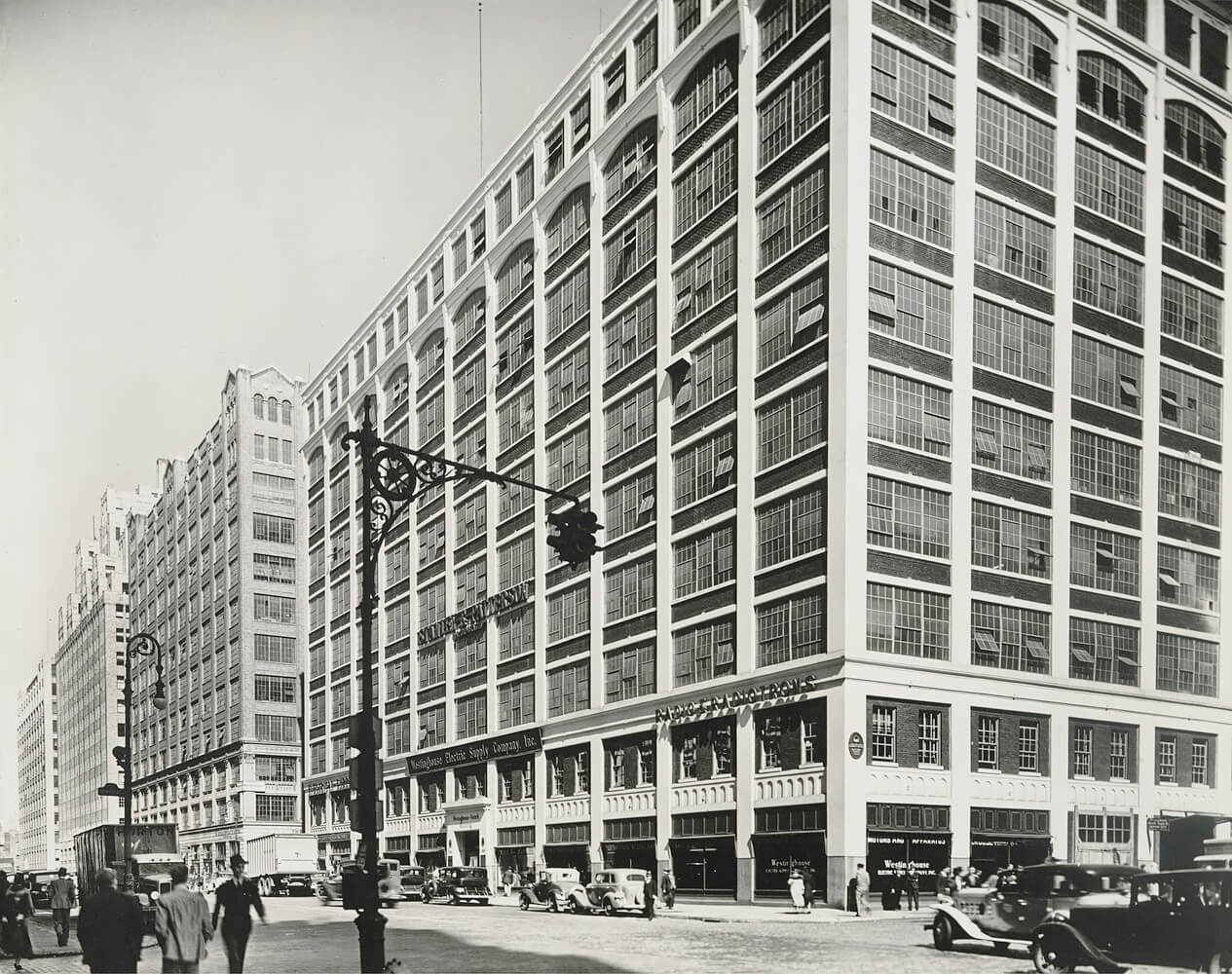 Spring and Varick Streets, Manhattan 1935 ©New York Public Library<p>© Berenice Abbott</p>