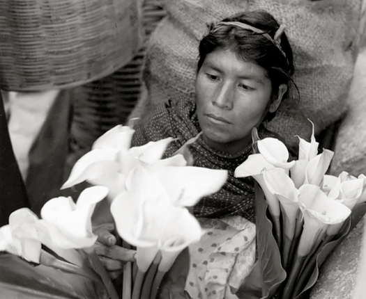 Lily Woman, Oaxaca Mexico, 1956<p>© Ellen Auerbach</p>