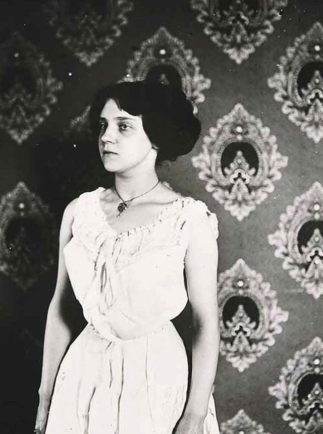 Photograph of Storyville prostitute, by E. J. Bellocq, circa 1912. Storyville Woman in a Chemise Standing in an Interior.<p>© E. J. Bellocq</p>