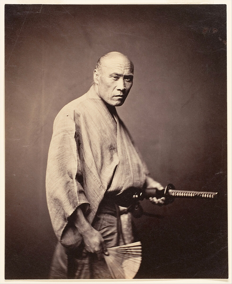 Samurai, Yokohama, 1864–65 - Gilman Collection, Purchase, Robert Rosenkranz Gift, 2005, Metropolitan Museum of Art<p>© Felice Beato</p>