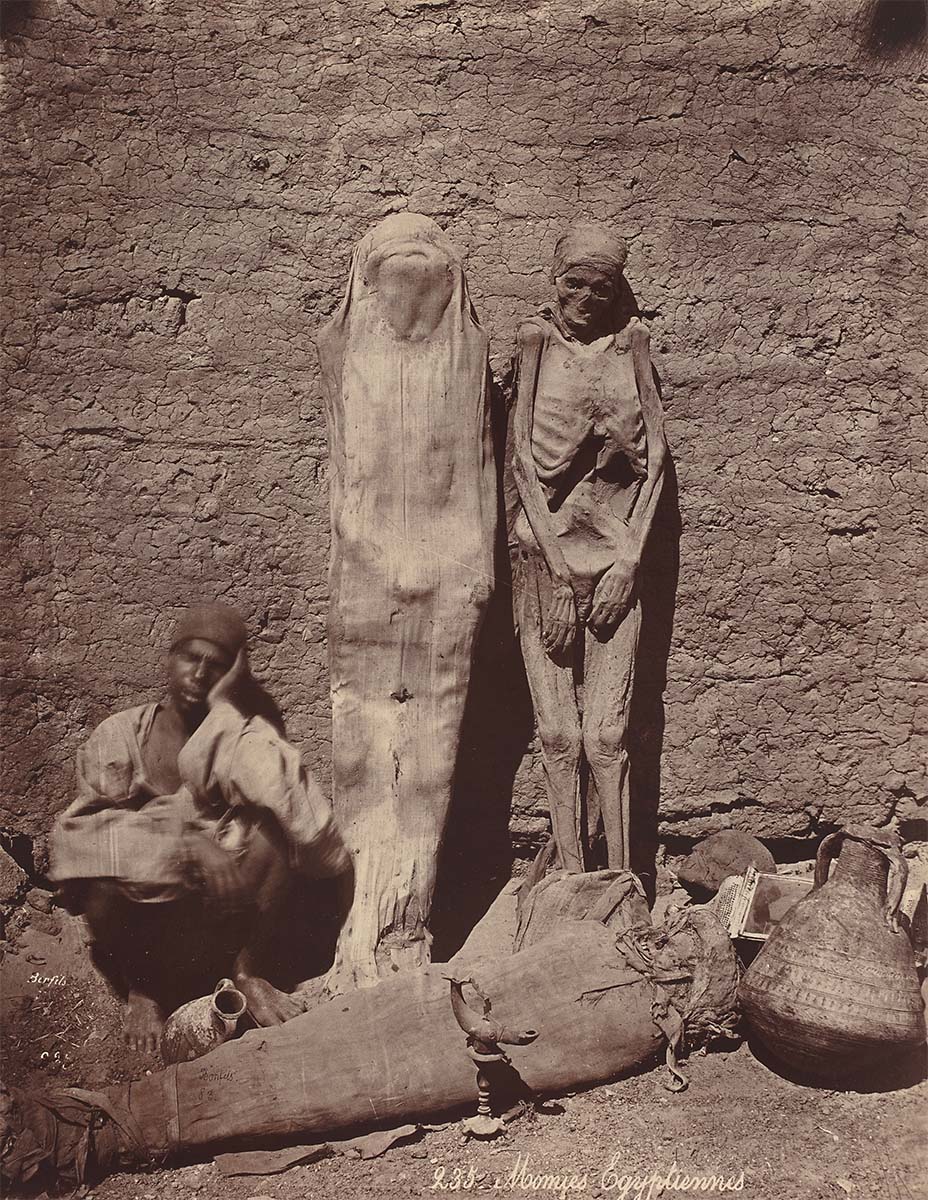 Momies Egyptiennes (Egyptian Mummies), circa 1870 - Gift of Joyce and Robert B. Menschel, National Gallery of Art<p>© Félix Bonfils</p>