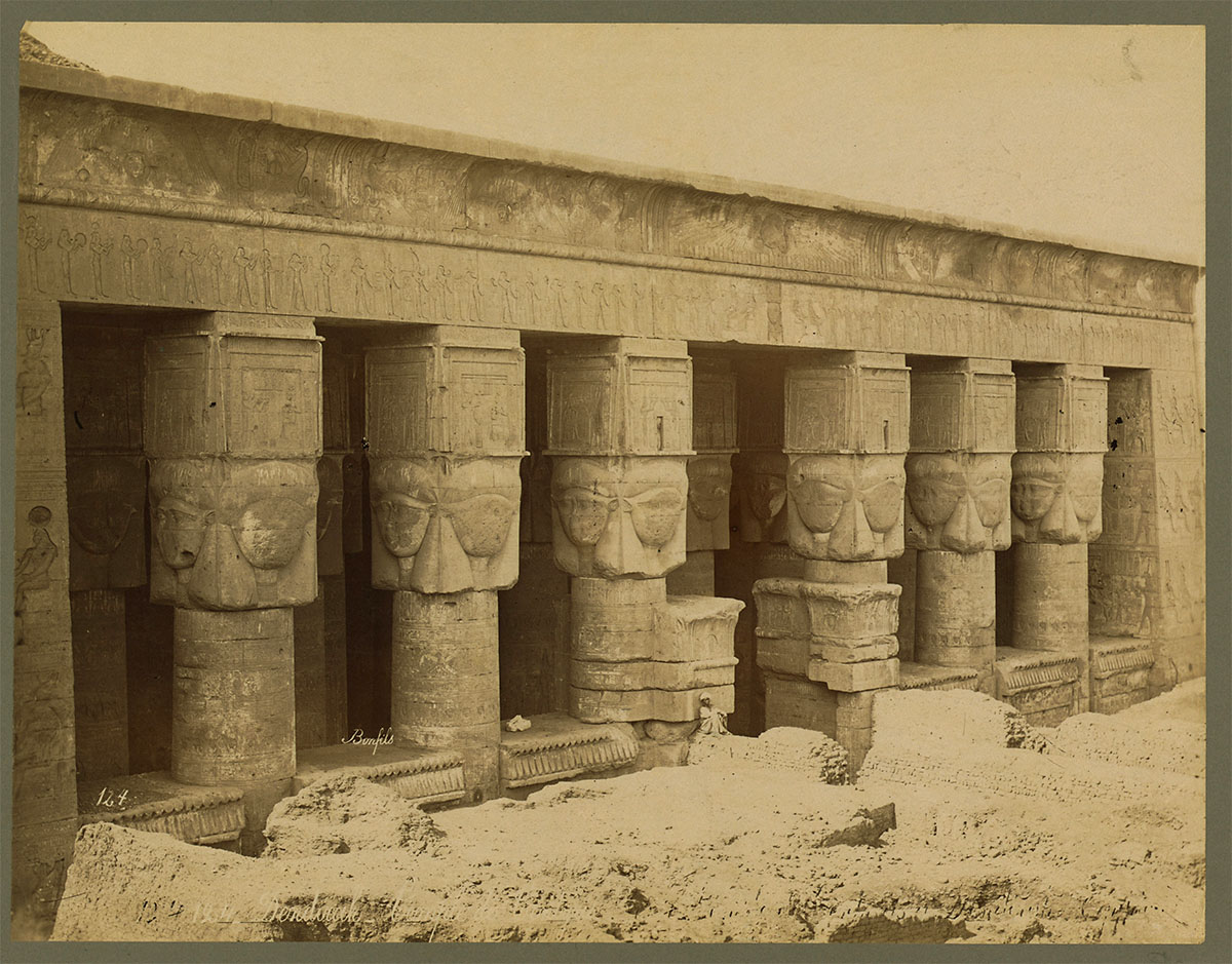 Dendarah - Temple of Hathor, 1867 - Library of Congress<p>© Félix Bonfils</p>