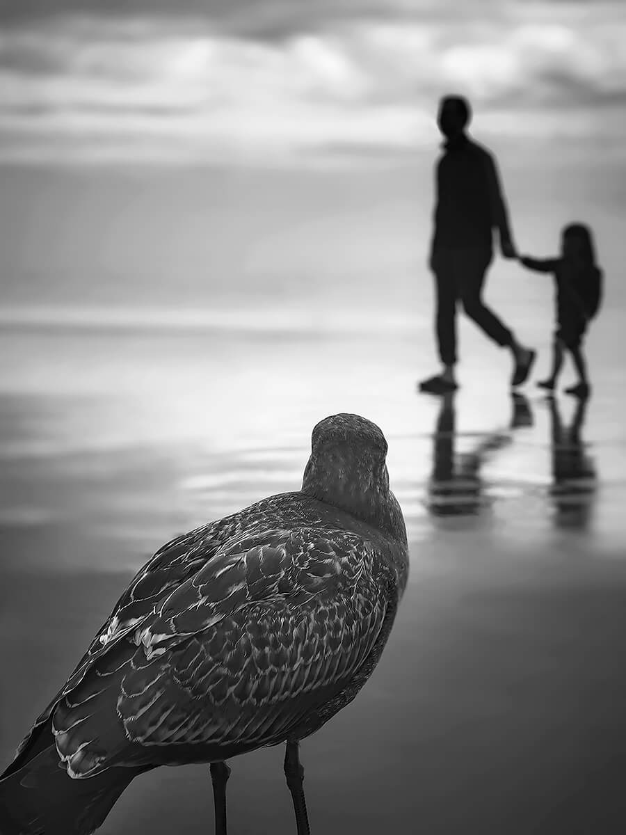 Father and Daughter, Cannon Beach, Oregon, 2021<p>© Gloria Baker Feinstein</p>