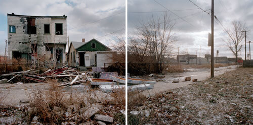 Discarded Landscape 1    Abandoned house near Chene Avenue, Detroit, Michigan 1999<p>© Jeff Brouws</p>