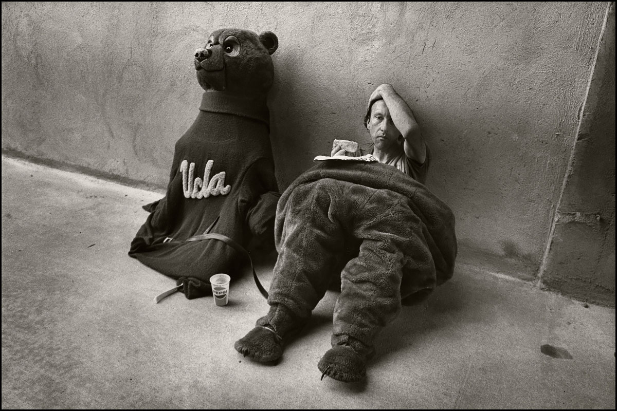 UCLA Mascot at Rest, Pasadena, CA 1982<p>© Saul Bromberger</p>