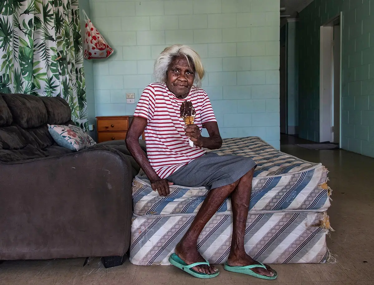 Covid Vax and Ice Cream - Leanna Bulmer - Yarrabah<p>© Brian Cassey</p>