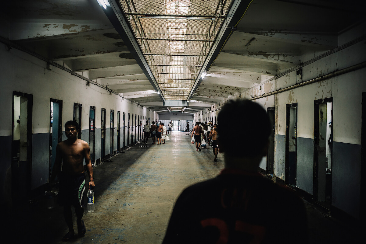 Muay Thai Redemption for Freedom. Bangkok March 2014 Prisoners training at Bangkok’s Klong Prem prison<p>Courtesy Redux Pictures / © Jean-Michel Clajot</p>