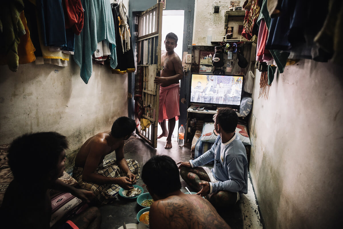 Muay Thai Redemption for Freedom. Prisoners training at Bangkok’s Klong Prem prison. March 2014<p>Courtesy Redux Pictures / © Jean-Michel Clajot</p>