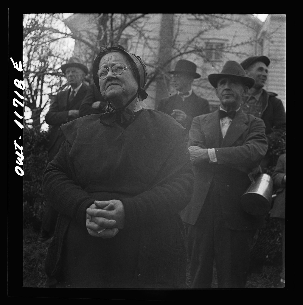 Lititz, Pennsylvania. Mennonite woman at a public sale, November 1942 - Library of Congress<p>© Marjory Collins</p>