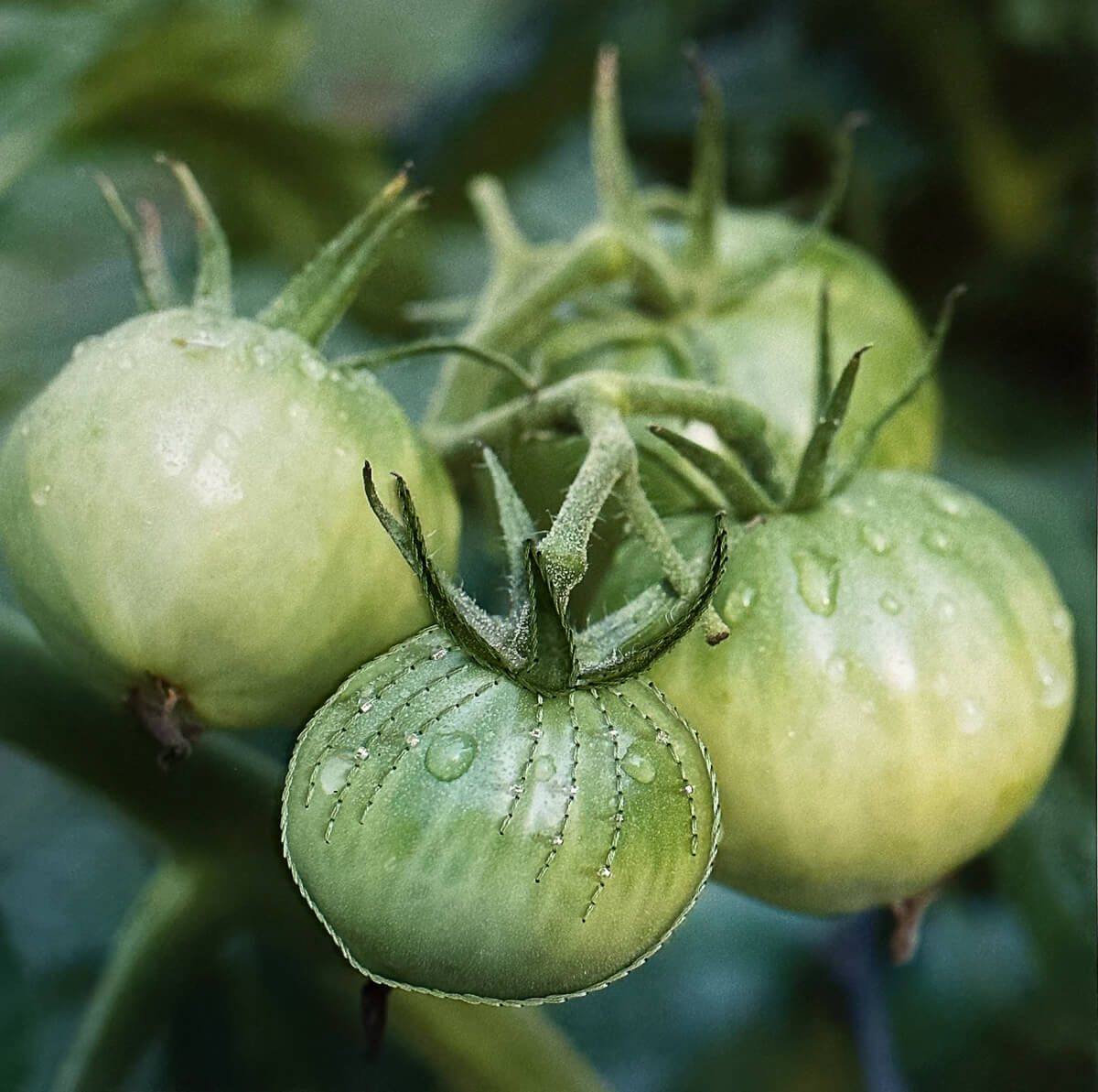 Green Tomatoes Embroidered<p>© Myrtie Cope</p>