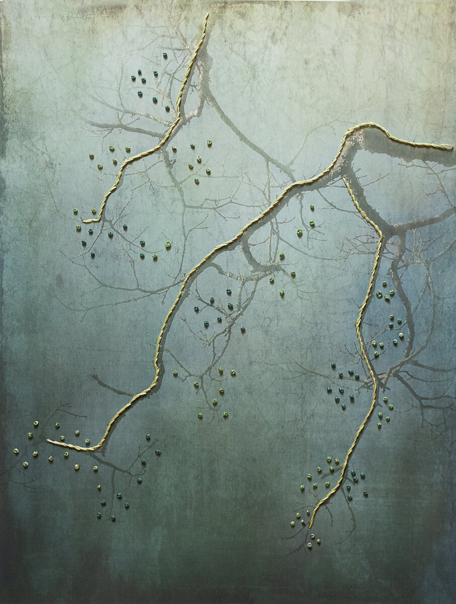 Sunlight on Bare Branches Embroidered<p>© Myrtie Cope</p>