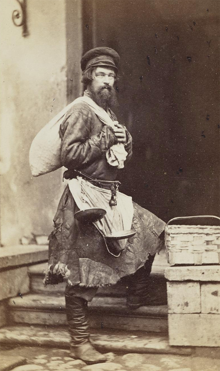 Street peddlar, with basket, sack and scales. Taken out of doors - National Galleries of Scotland<p>© William Carrick</p>