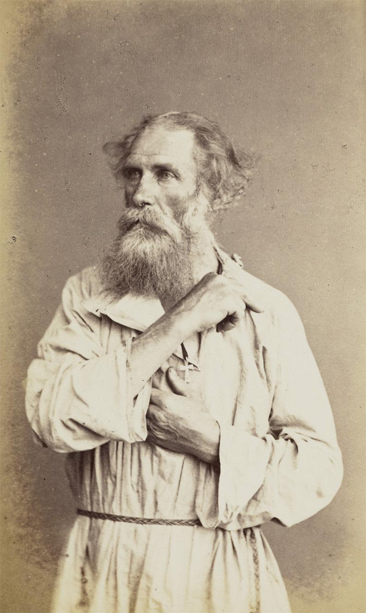 Half-length portrait of an old man ?monk. Wears a cross and seems to be crossing himself - National Galleries of Scotland<p>© William Carrick</p>