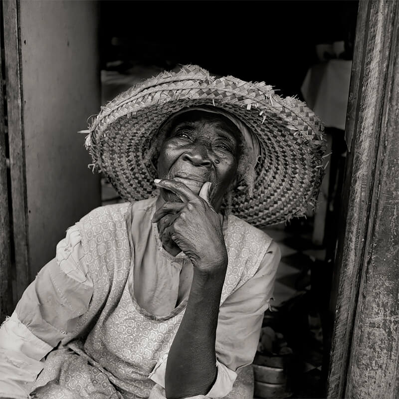 Old Woman in Straw Hat, Antigua WI<p>© Margo Davis</p>