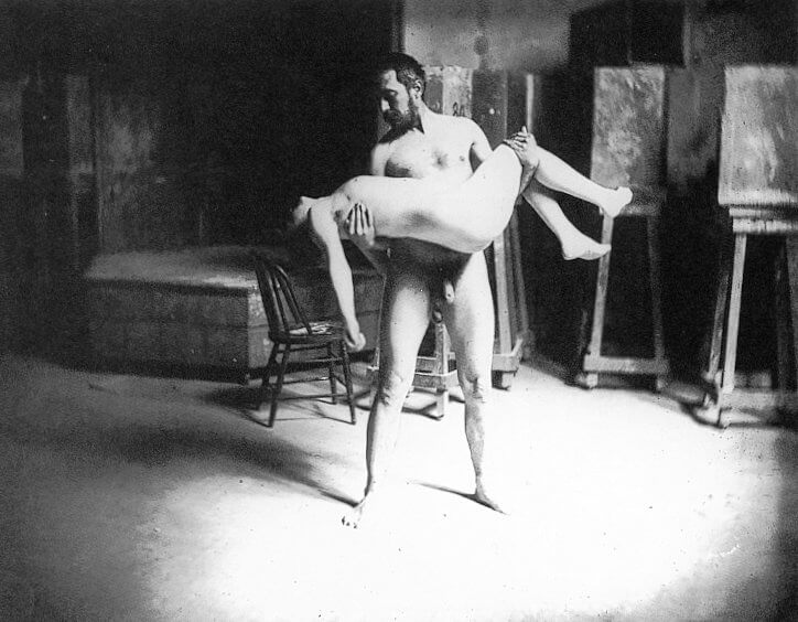 Thomas Eakins carrying a woman,1885<p>© Thomas Eakins</p>