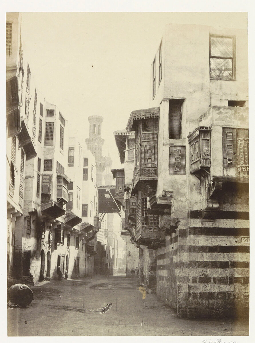 Street view in Cairo, 1857 - Rijksmuseum<p>© Francis Frith</p>