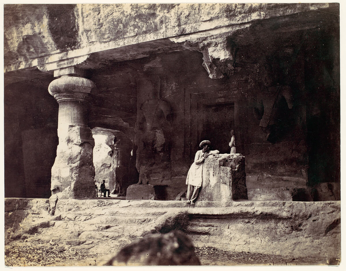 Elephanta from Water Cave, Coombe Martin Bay, Watermouth, 1870s - The Elisha Whittelsey Collection, The Elisha Whittelsey Fund, 1973, Metropolitan Mus<p>© Francis Frith</p>