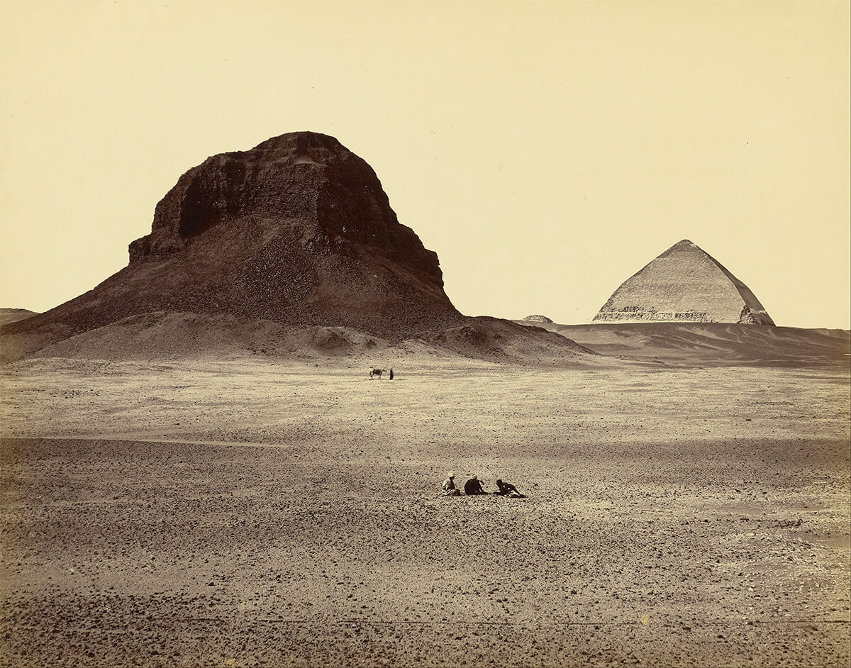 The Pyramids of Dahshoor, From the East, 1857 - Getty Center<p>© Francis Frith</p>