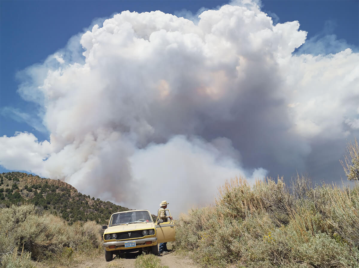 Frontcountry: George Chasing Wildfires, Eureka, Nevada 2012 <p>© Lucas Foglia</p>