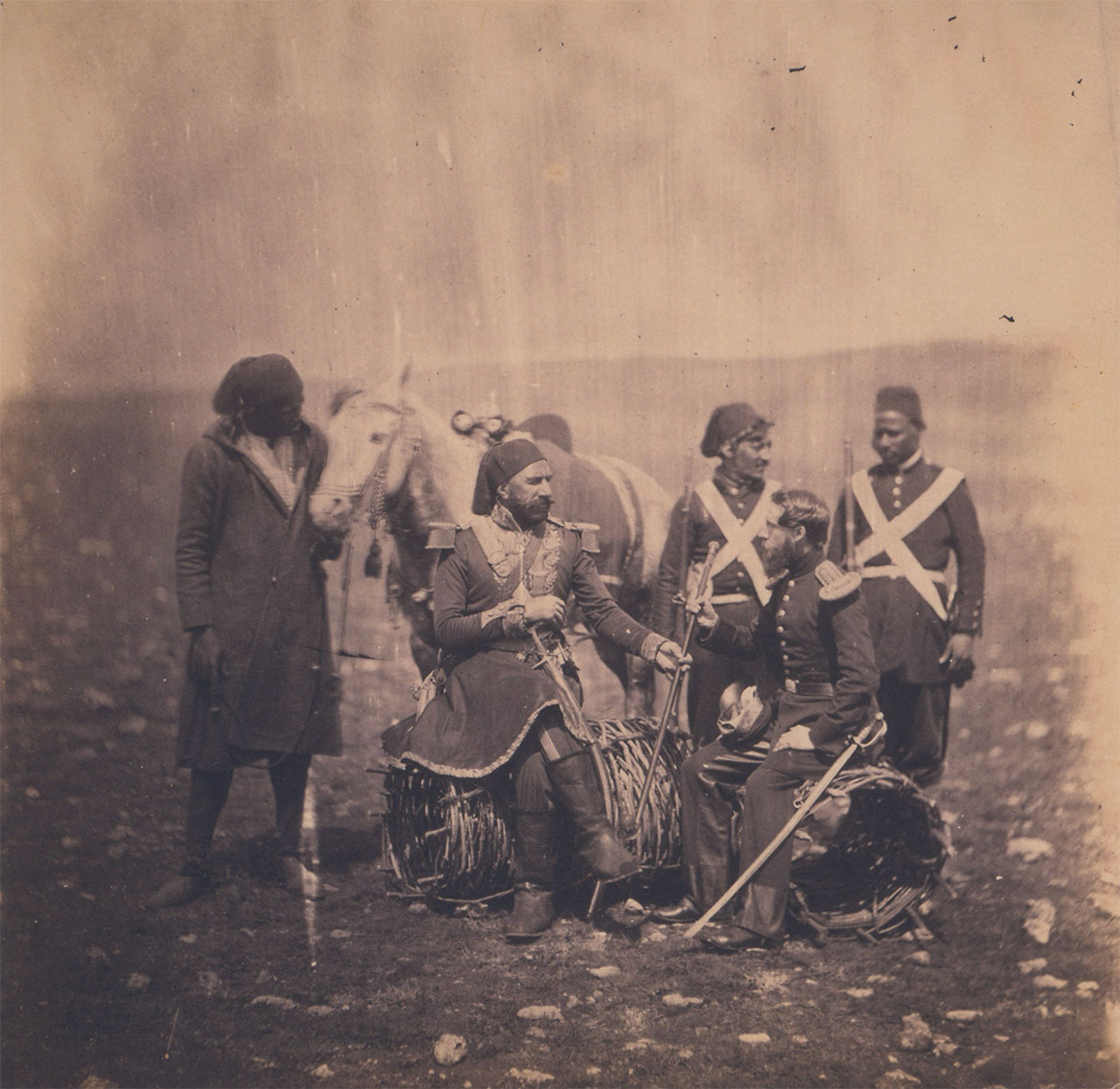 Ismail Pacha & Mr. Thompson of the Commissariat, 1855 - Library of Congress<p>© Roger Fenton</p>