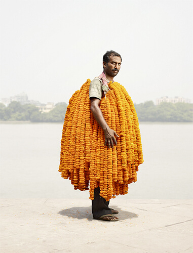 Flower Man: Kulwinder, Gainda flowers<p>© Ken Hermann</p>