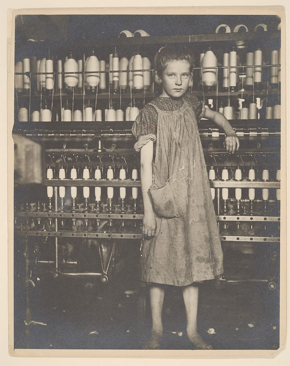 Addie Card, 12 years. Spinner in North Pownal Cotton Mill.  Vermont MET DP237967 1910 © CCO<p>© Lewis Hine</p>