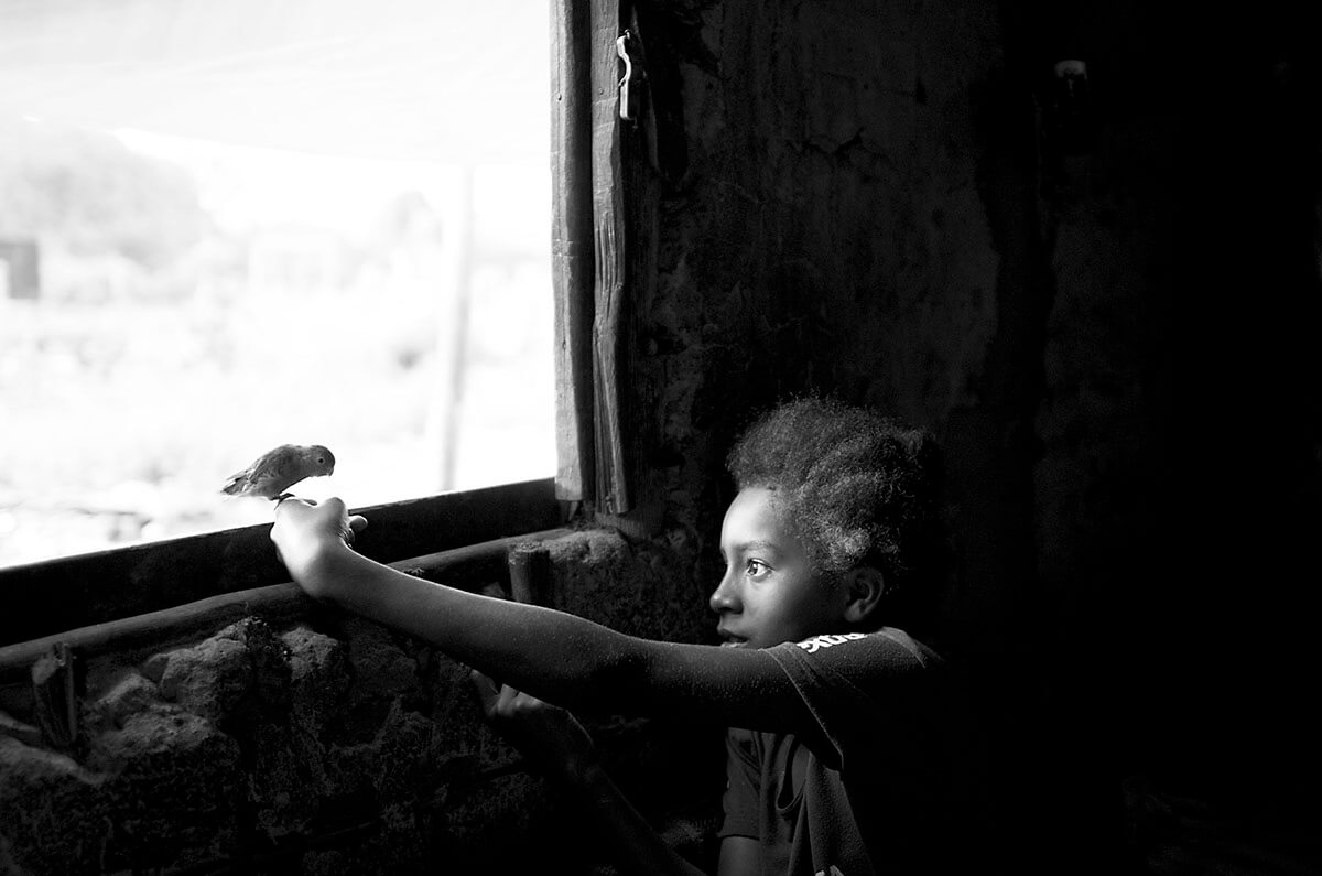 Girl With Parakeet Brazil<p>© Linda Hollinger</p>