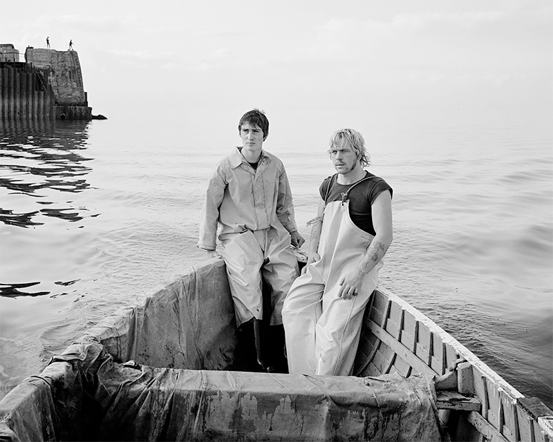 Blackie and Mato Smith at sea, Skinningrove 1982<p>© Chris Killip</p>