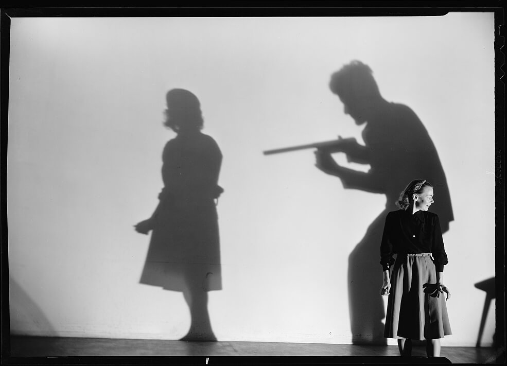 Image from LOOK - Job 46-2744 titled Shadow story. 1947 Nov. 19. Look magazine photograph collection (Library of Congress)<p>© Stanley Kubrick</p>