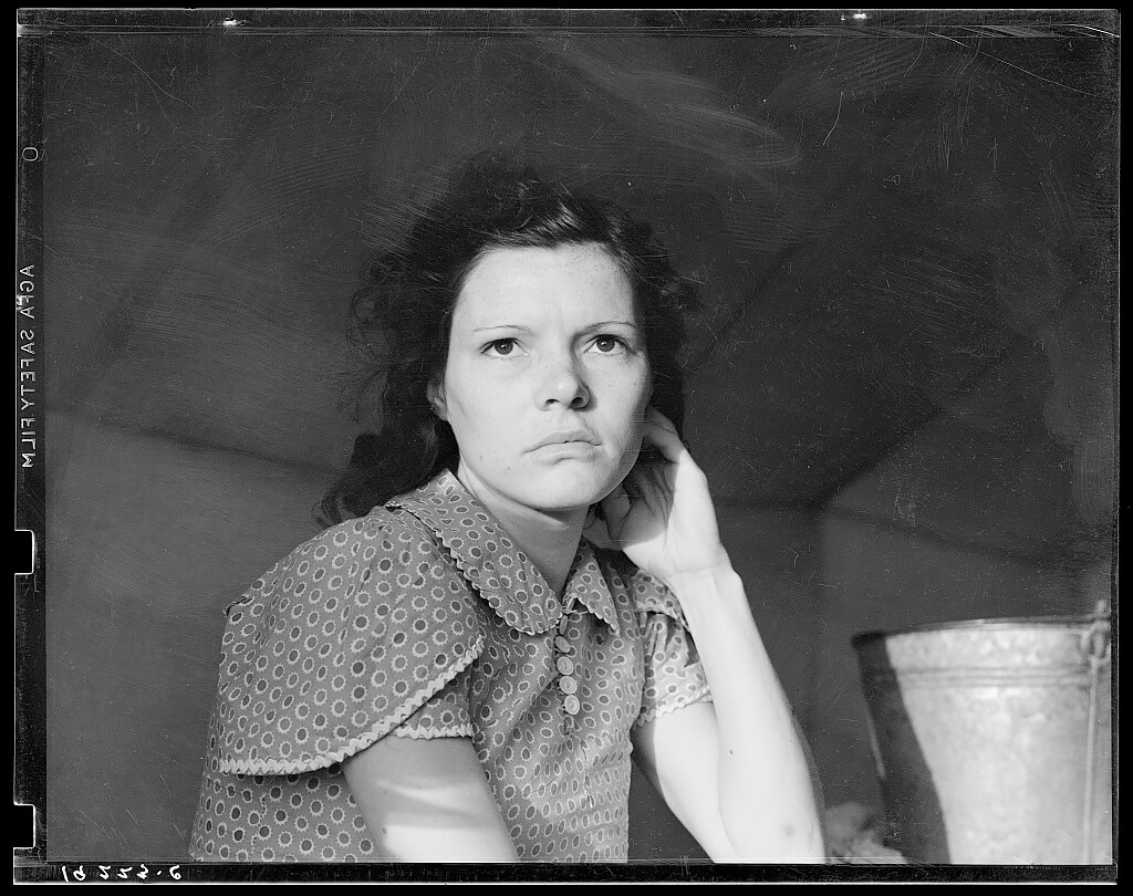 One of migratory family in Farm Security Administration (FSA) labor camp 1939, Library of Congress<p>© Dorothea Lange</p>