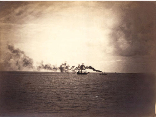 Le Vapeur (The Tugboat), Normandy, 1856-57<p>© Gustave Le Gray</p>