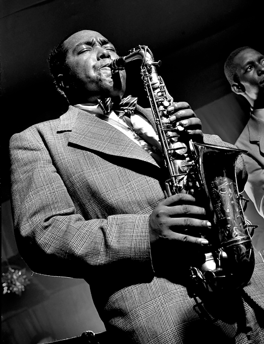 Charlie Parker, Birdland, NYC, 1949<p>© Herman Leonard</p>