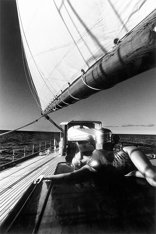 Triffie, on the yatch ”The Shenandoah” 1988<p>© Jean-Daniel Lorieux</p>