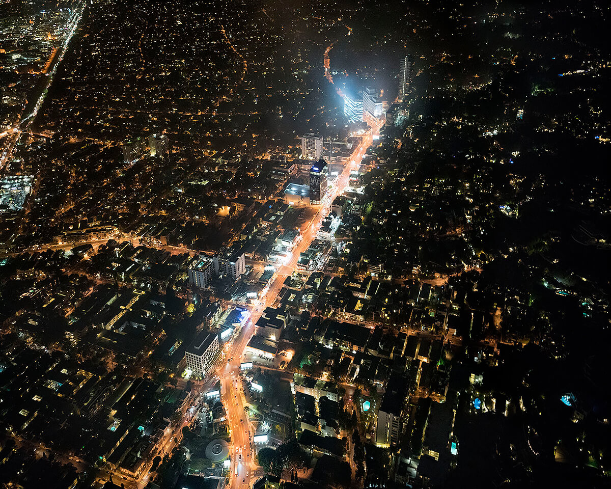 Sunset Boulevard Looking West, Los Angeles, 2016<p>© Michael Light</p>